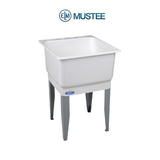 Laundry Tub 25x23 Floor Mount - White
