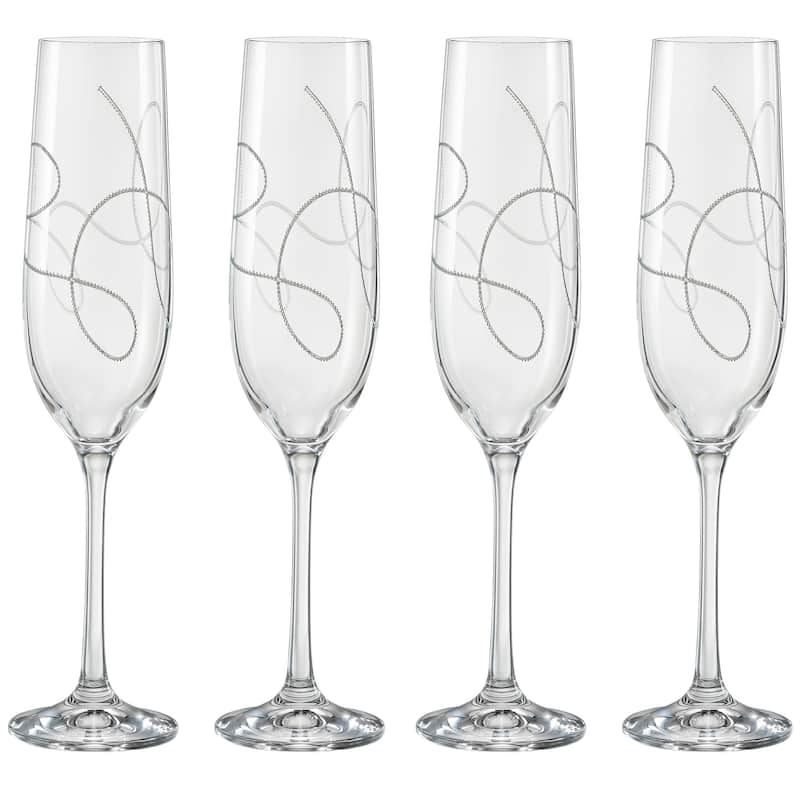 Majestic Gifts Inc. European Glass Toasting Flutes-S/4-9oz