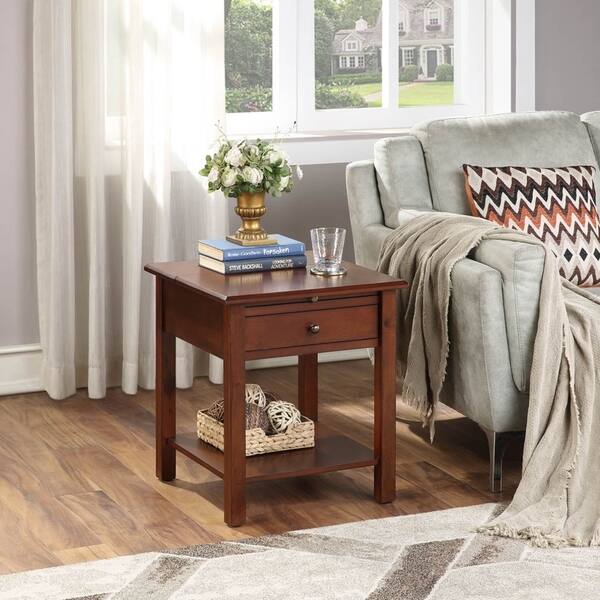 Chair Side Table With Outlets And Usb For Charging Electronics - Narrow ...