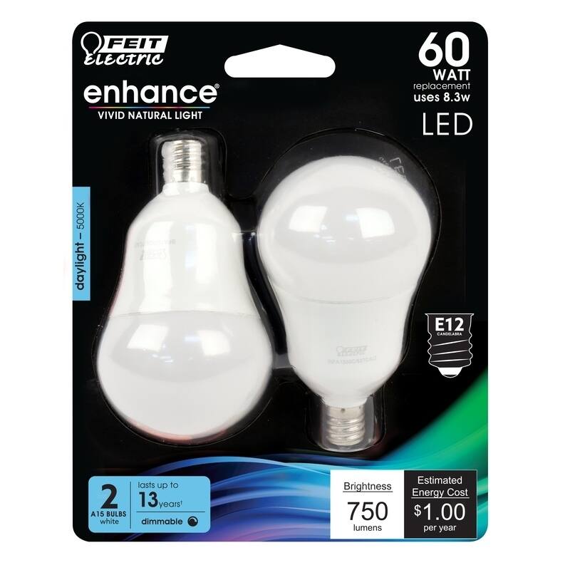 FEIT Electric Enhance 8 watts A15 Filament LED Bulb 750 lumens Daylight