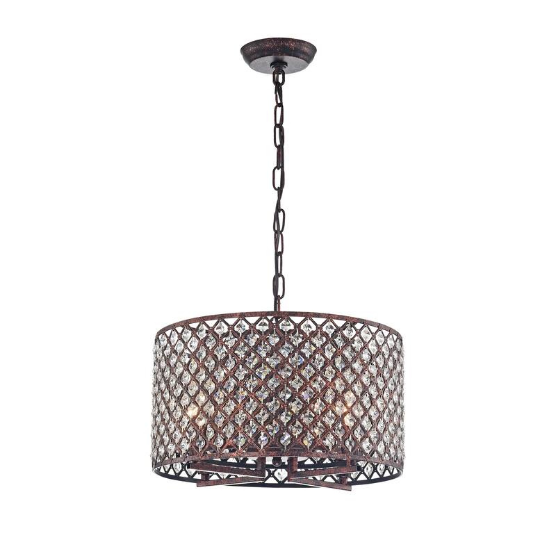 Copper Grove Yenbai 4-light Rustic Copper Chandelier