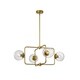 preview thumbnail 2 of 1, Carson Carrington Yckelsbo 4-Light Satin Gold Chandelier