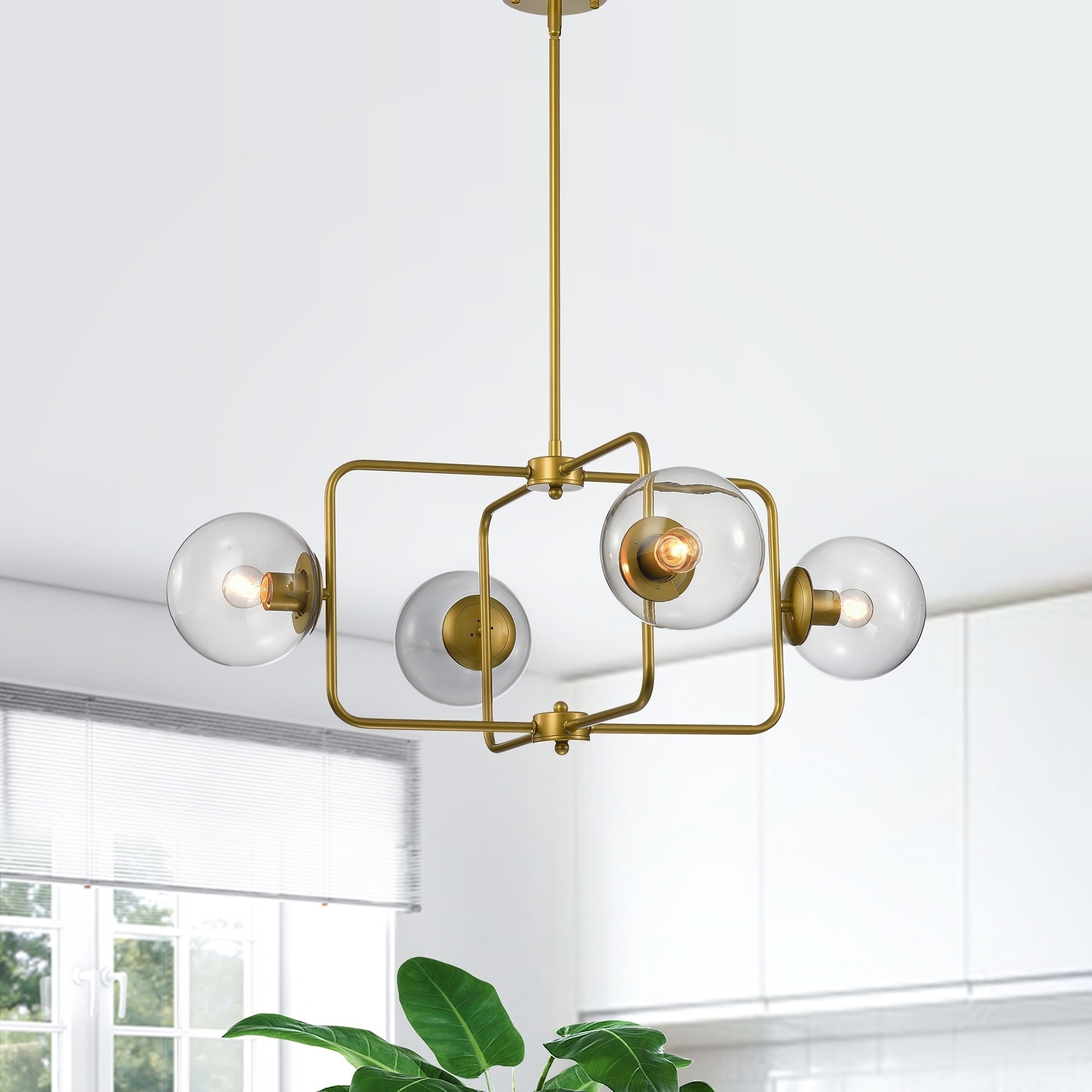 Warehouse of Tiffany Yckelsbo 4-Light Satin Gold Chandelier