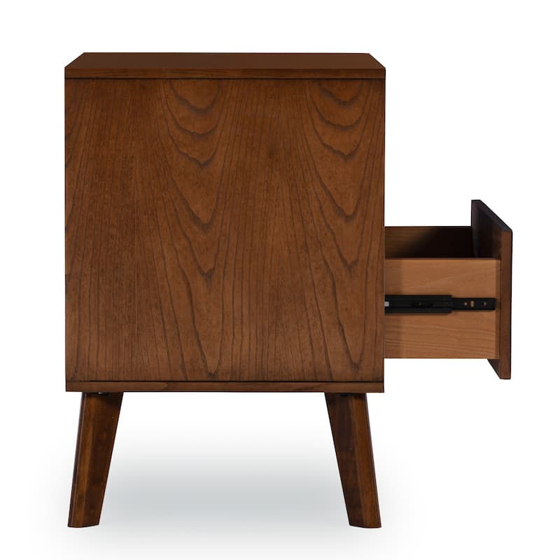 Linon Carter Mid-Century Walnut Nightstand