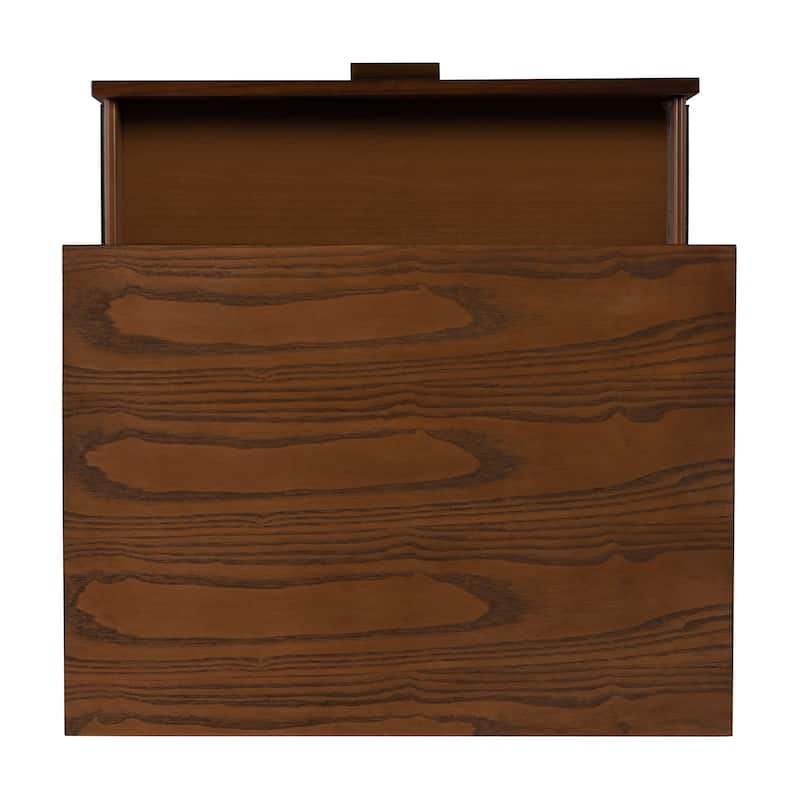 Linon Carter Mid-Century Walnut Nightstand