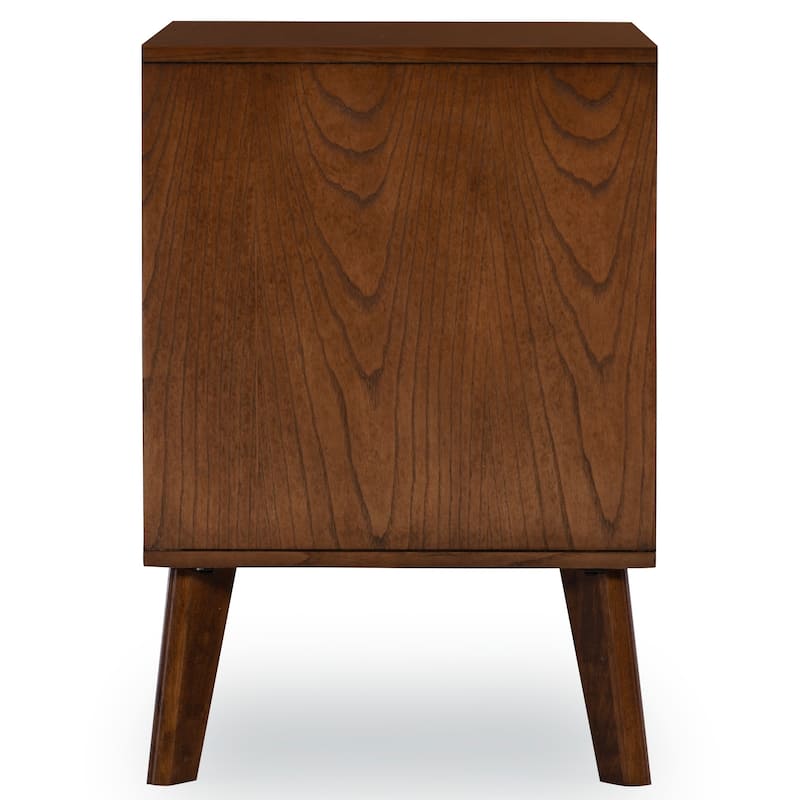 Linon Carter Mid-Century Walnut Nightstand