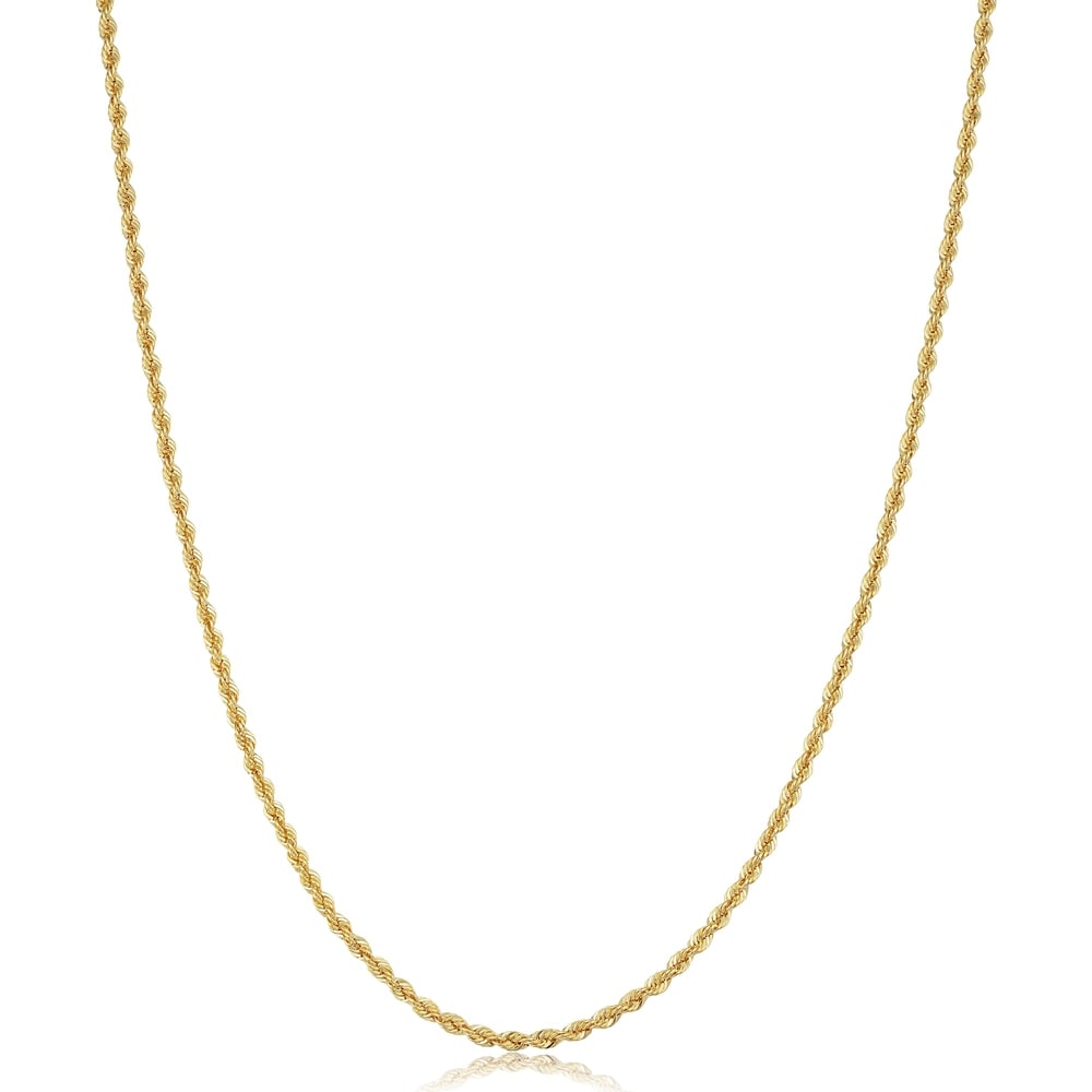 ONSALE 17.5INCH 18K Yellow Gold Necklace 1.1mm Classic O Link Chain Necklace