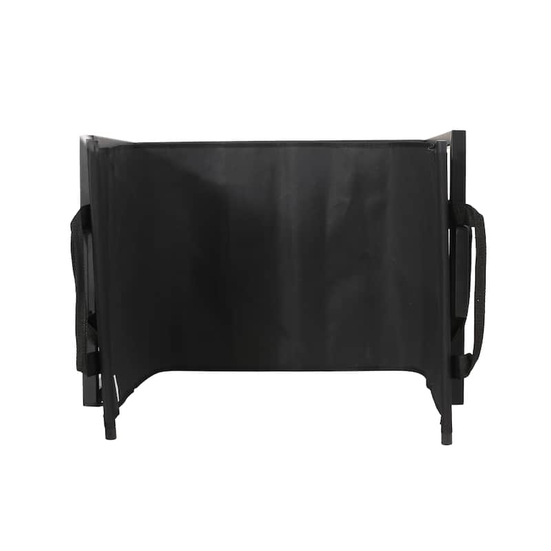 Cosada Iron and Canvas Fireplace Log Holder by Christopher Knight Home - 6.50" H x 27.00" W x 13" D