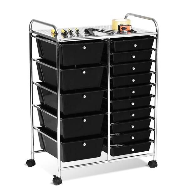 Shop 15 Drawer Utility Organizer Rolling Cart With Wheels Free