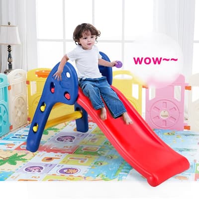 Children's Folding Up-down Slide Plastic Fun Toy For Kids