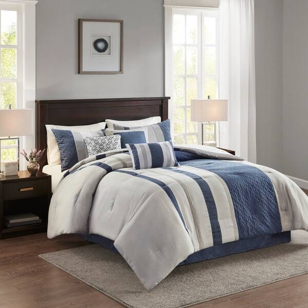 Shop Madison Park Kinsley 7 Piece Faux Suede Comforter Set On