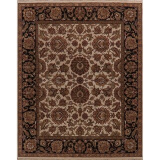Floral Oriental All-Over Agra Area Rug Handmade Wool Carpet - 8'1