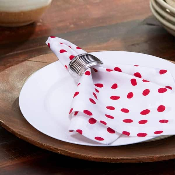 Polka Dots Dinner Cloth Napkins