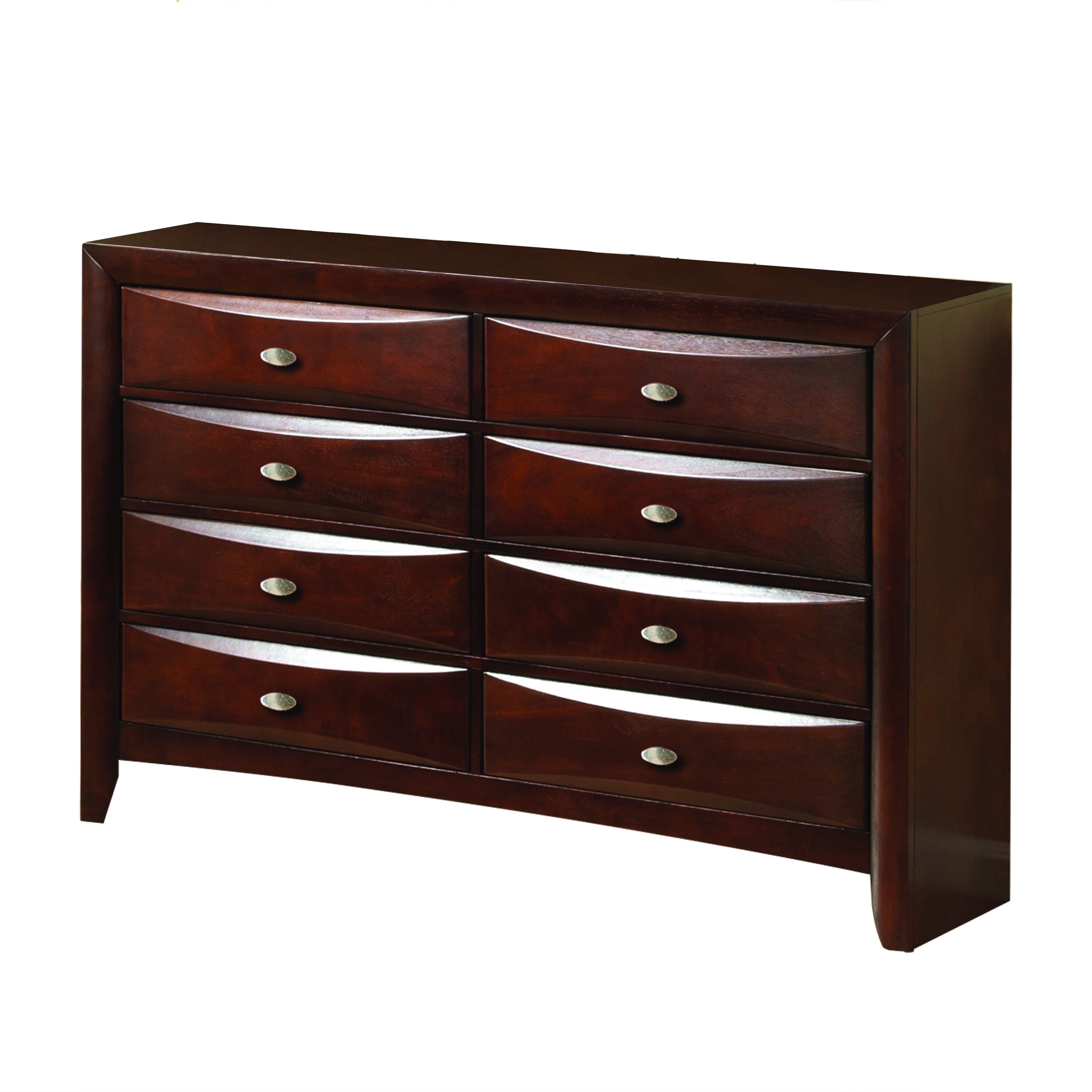 Shop Transitional Wooden Dresser With 8 Spacious Beveled Drawers