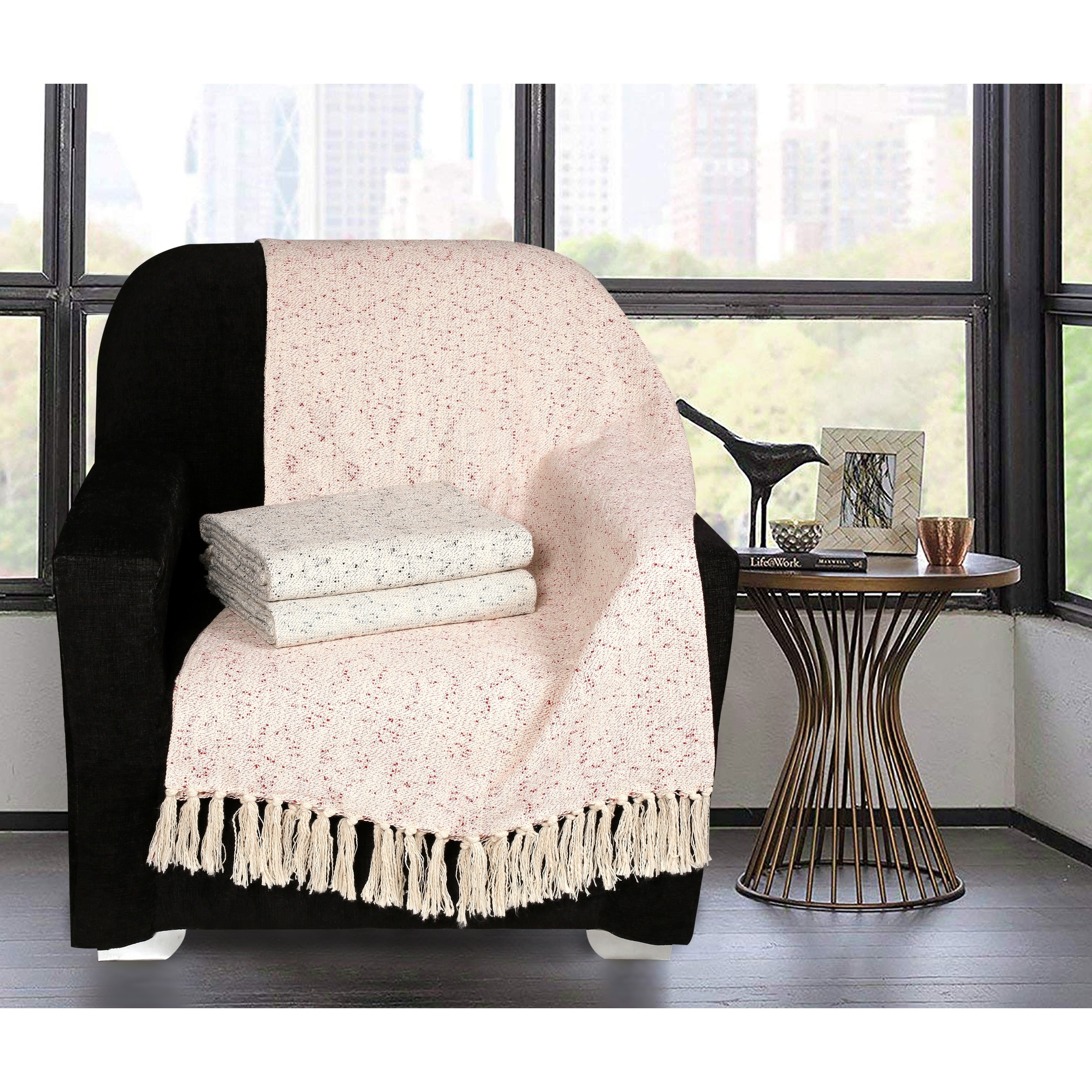 Shop Glamburg 100 Cotton Chunky Slub Throw Blanket For Couch Sofa