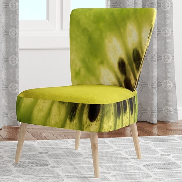 accent chair green pattern