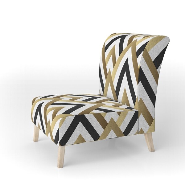 black white and gold chair