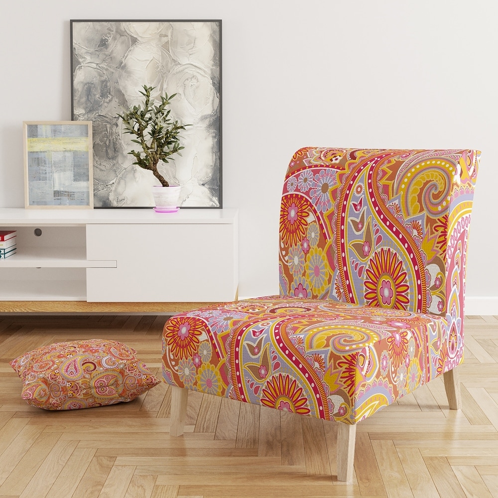 yellow paisley chair