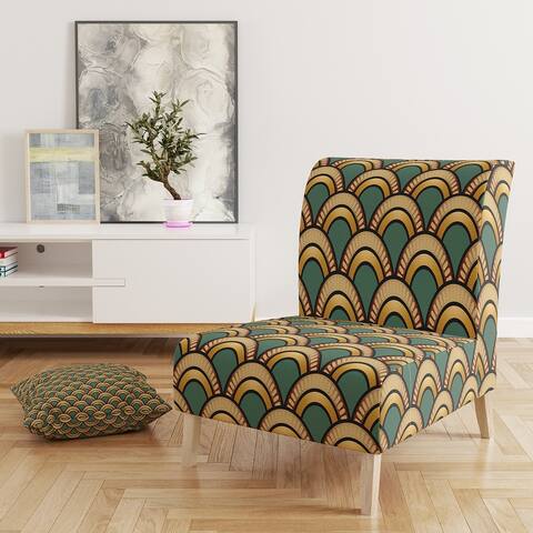 Designart 'Deco Pattern' Upholstered Patterned Accent Chair