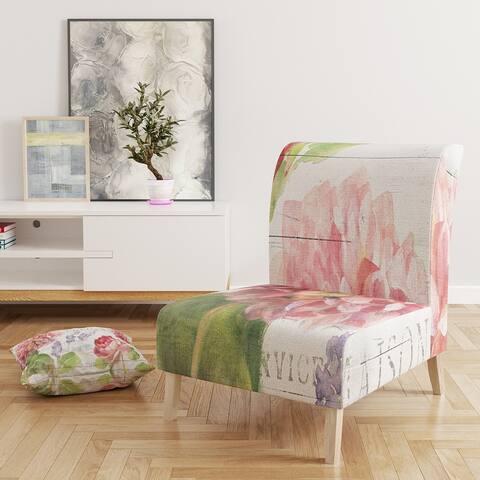 Designart 'Maison Des Fleurs II' Upholstered Farmhouse Accent Chair