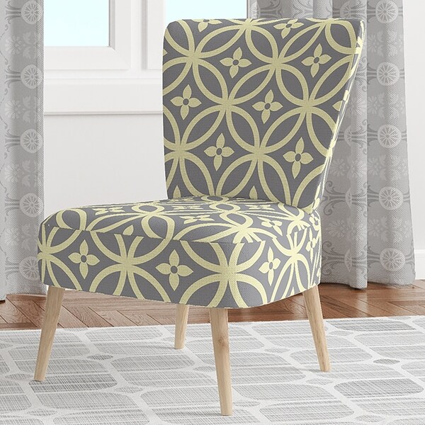 Shop Designart 'Retro Ornamental Pattern II' Upholstered Mid-Century ...