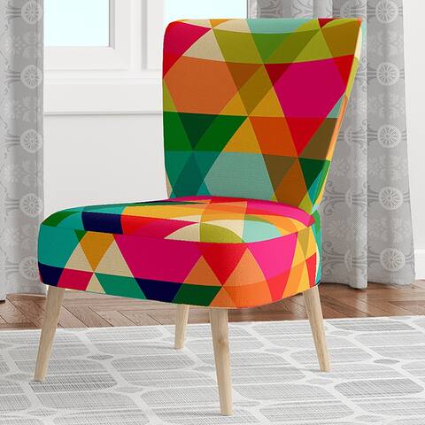 Designart 'Diamond Retro IX' Upholstered Mid-Century Accent Chair