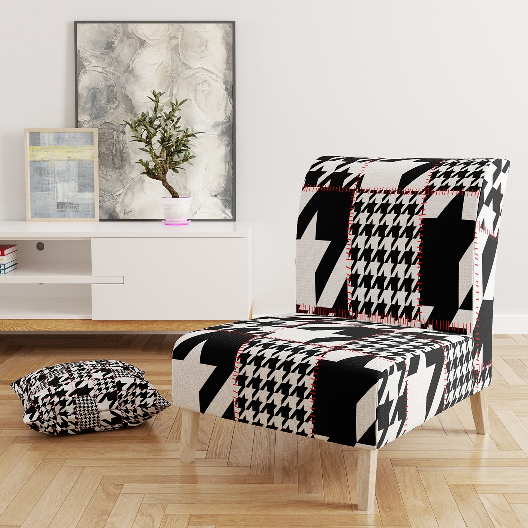 houndstooth pattern chair