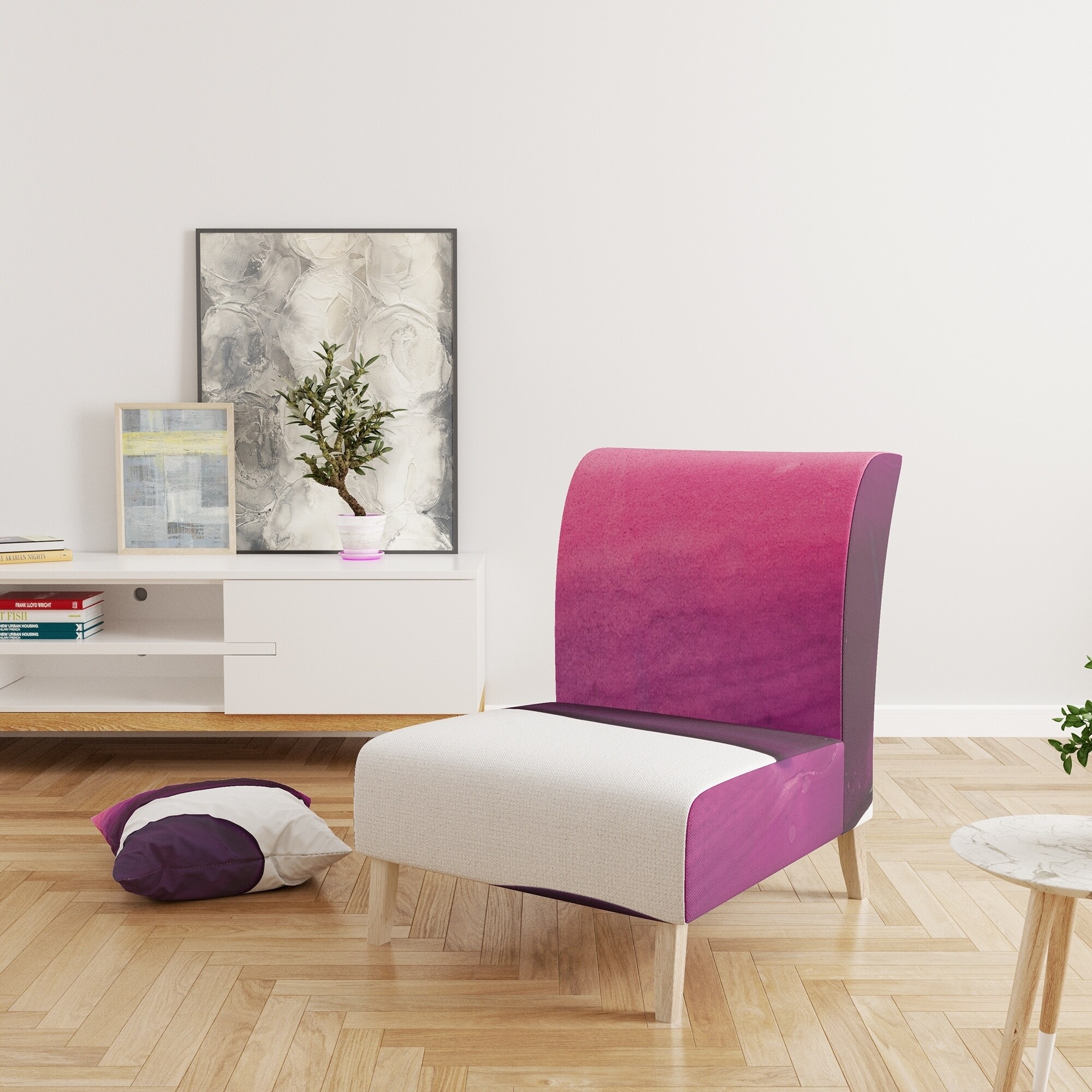 magenta accent chair