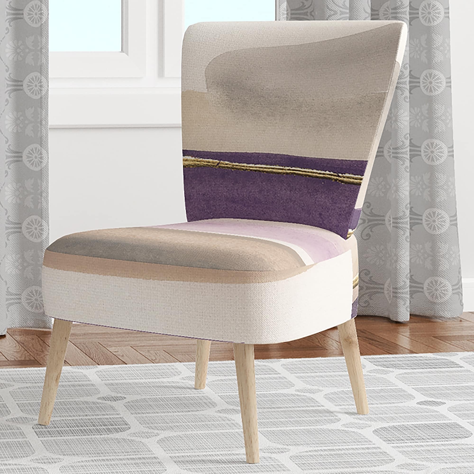 purple and grey chair