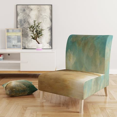 Designart 'Coastal Pastel Horizon' Upholstered Nautical & Coastal Accent Chair