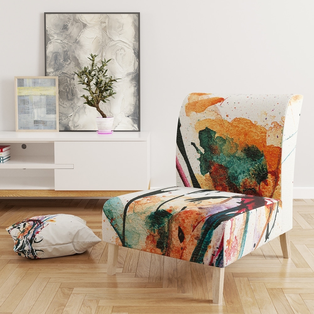 floral upholstered armchair