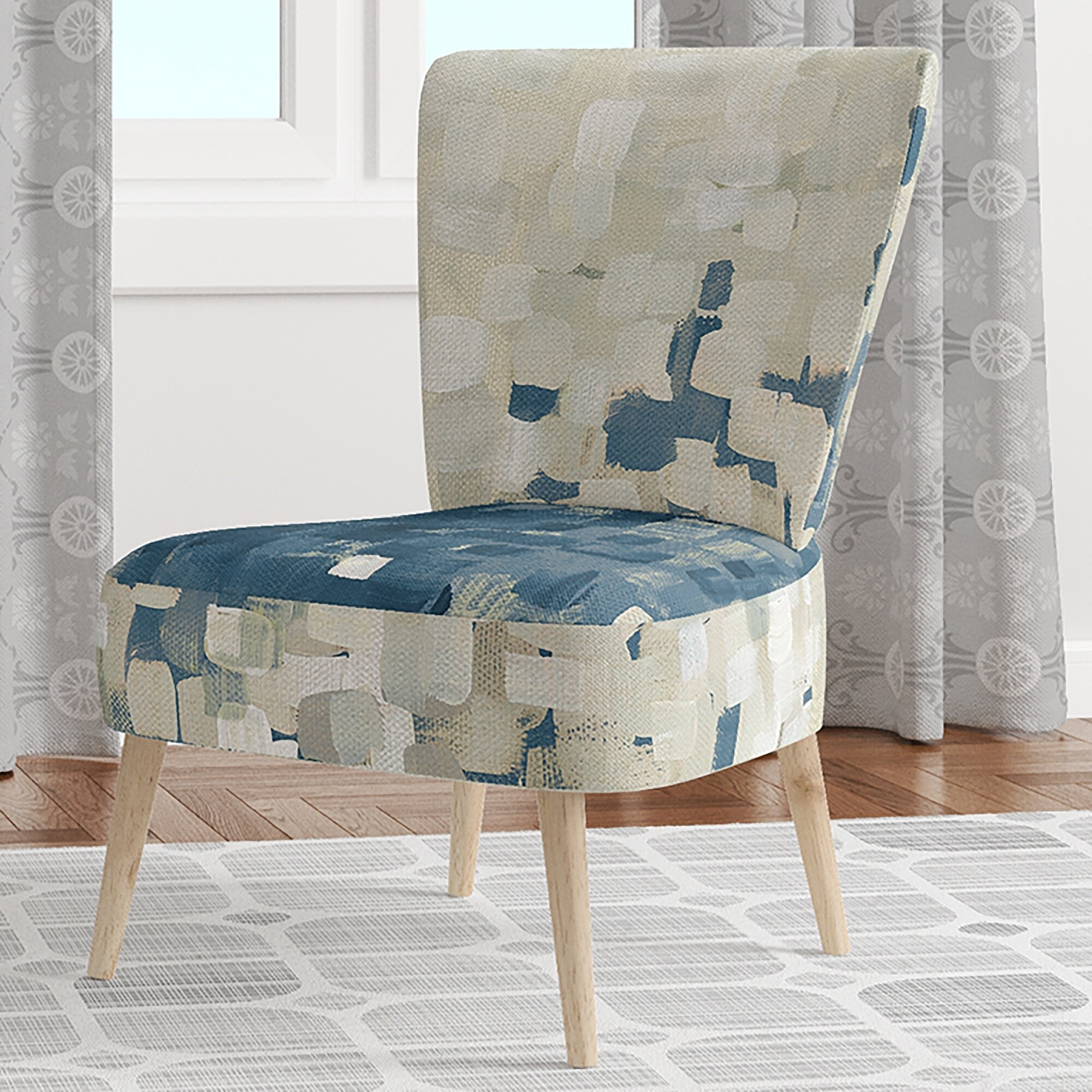 geometric upholstered chairs