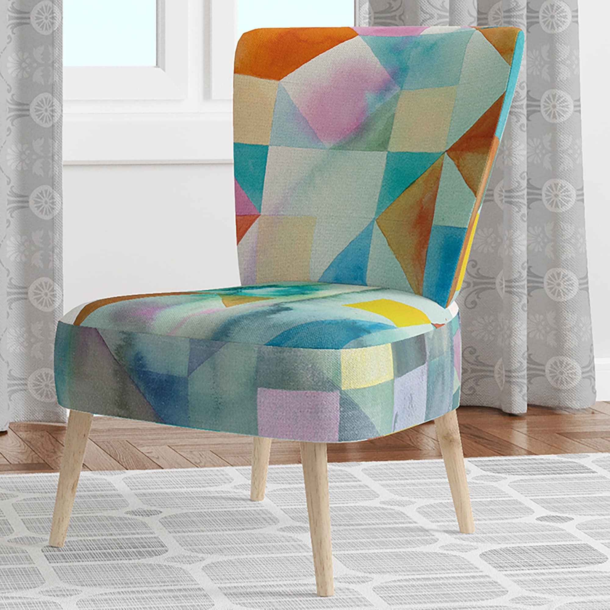 patchwork covered chairs