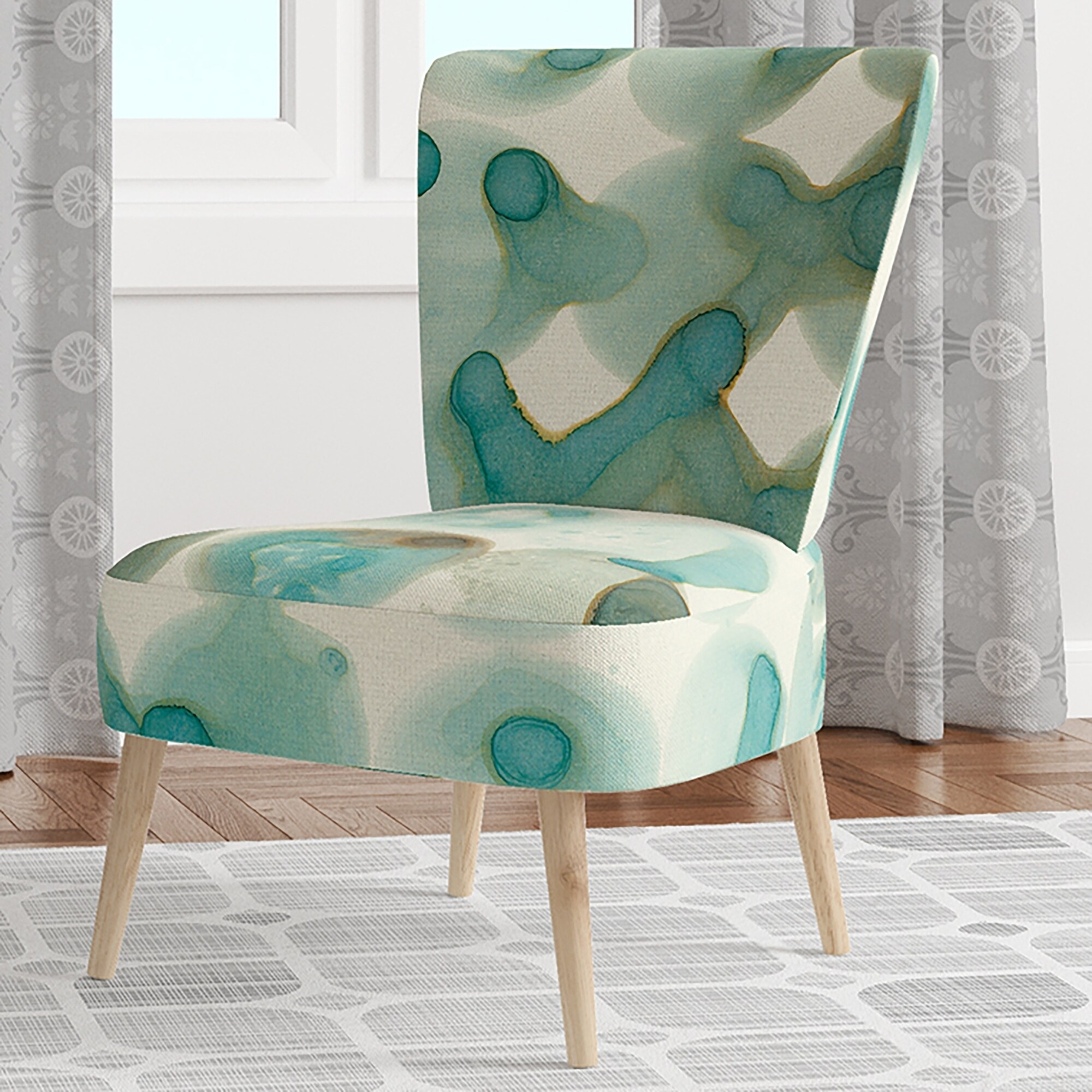 turquoise upholstered chairs