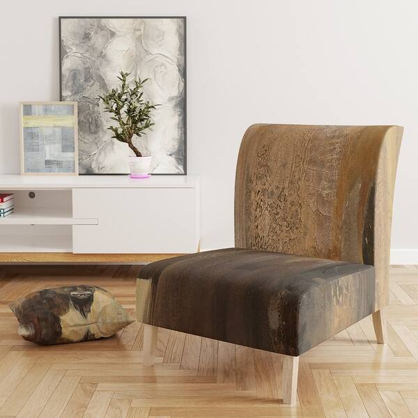 slide 1 of 9, Designart 'Into The Wild Gold Buffalo' Upholstered Modern Farmhouse Accent Chair