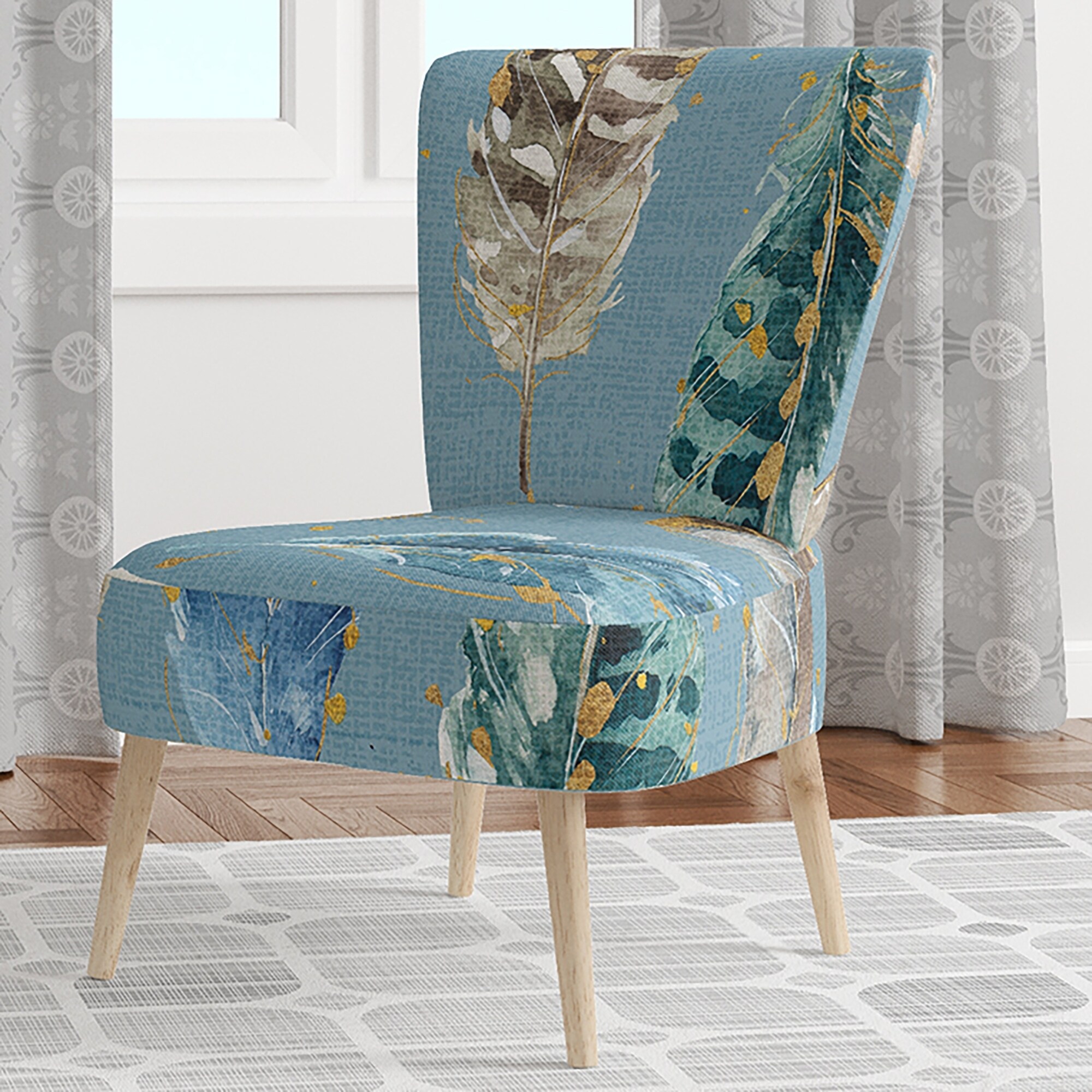 turquoise upholstered chairs