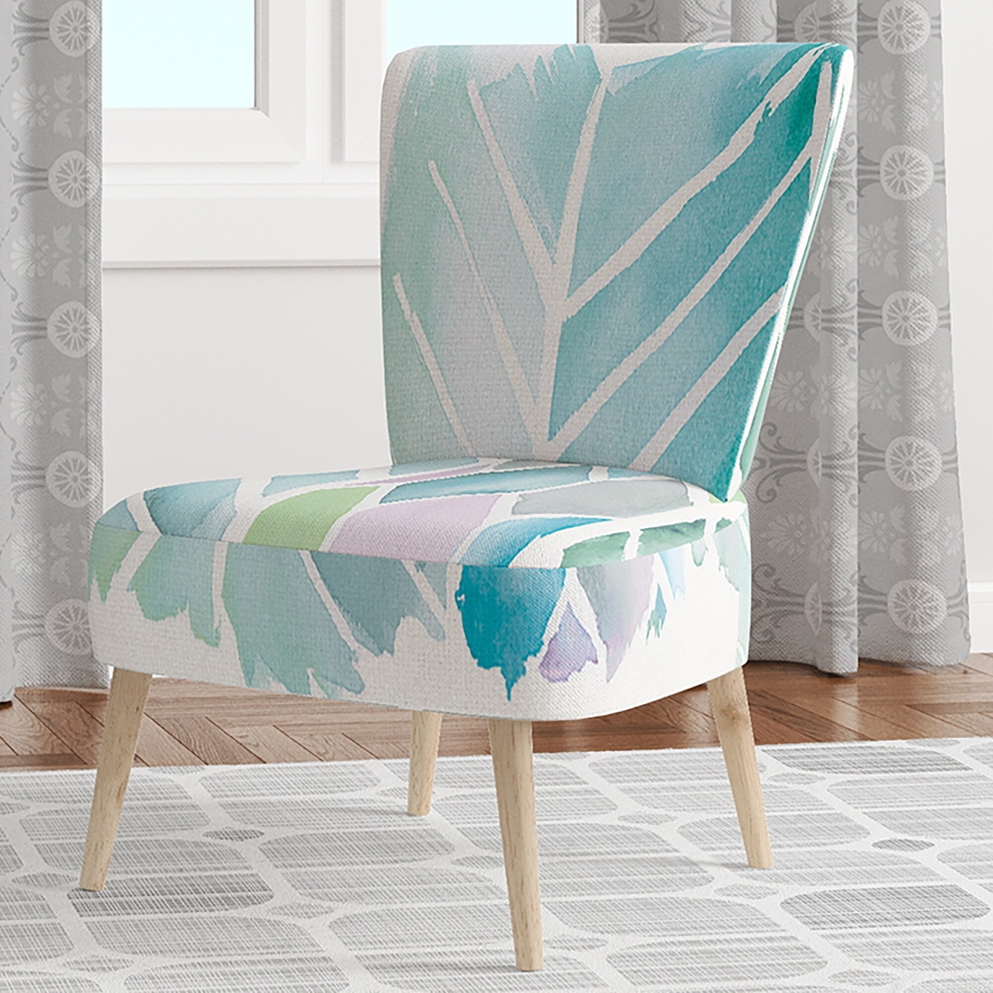 geometric accent chair