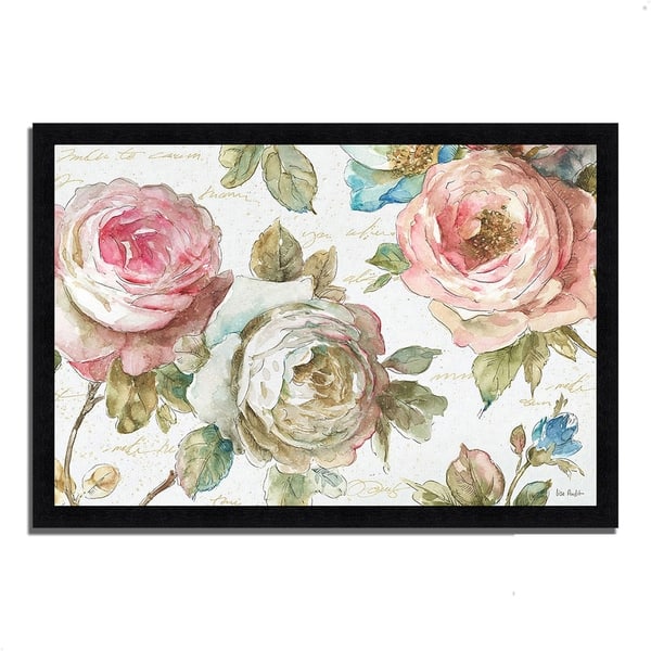 slide 1 of 1, "Poeme D Amour II" by Lisa Audit, Framed Painting Print
