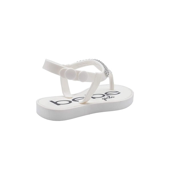 toddler girl white flip flops