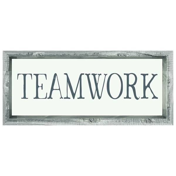 Teamwork Wood Box Sign 16