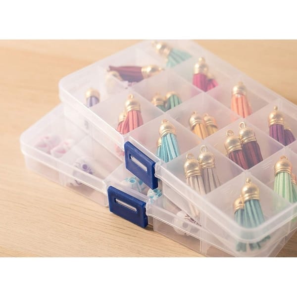 1pc Portable Plastic Multipurpose Storage Box, For Jewelry Earrings Rings  Necklace Beads, Accessories Hair Tie Clip Container