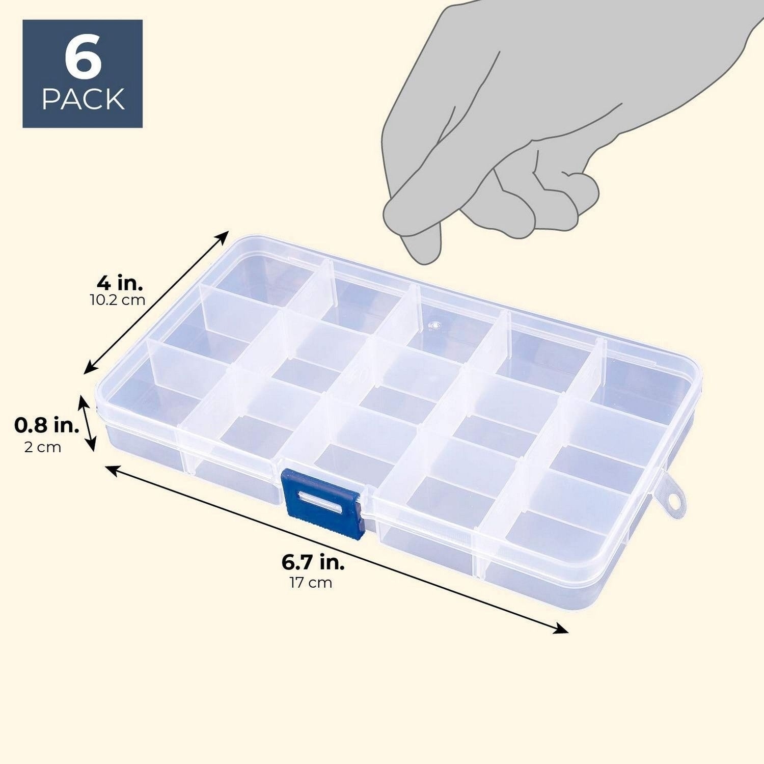 Details about   20pcs Clear Rectangle Mini Plastic Bead Storage Jewelry Box Containers 27x27mm 