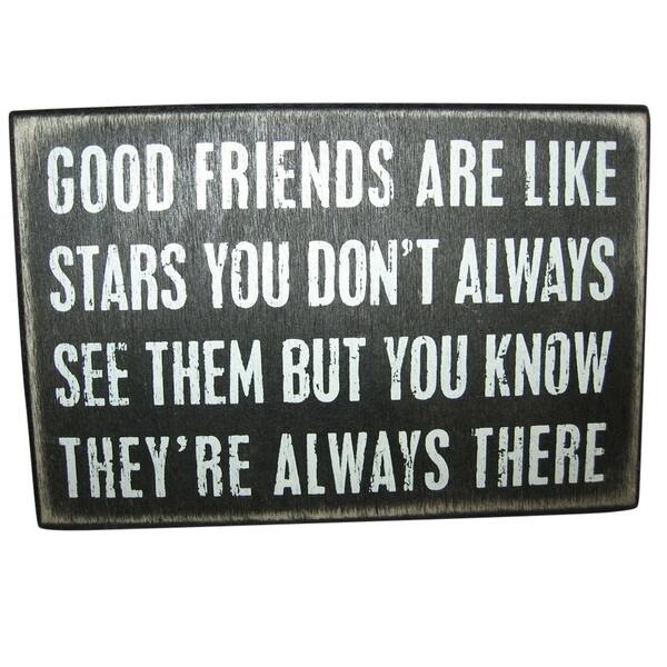 HANGING FRIENDS ARE LIKE STARS WOODEN PLAQUE