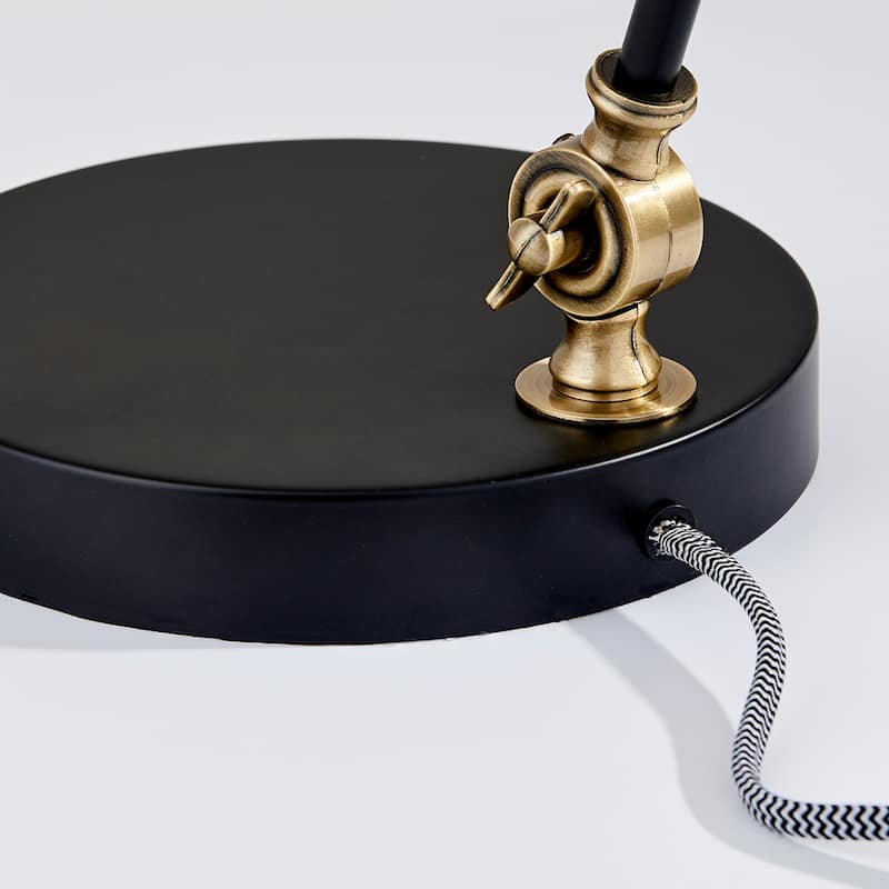 Adesso Boston Black & Antique Brass Desk Lamp