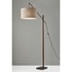 preview thumbnail 8 of 8, Carson Carrington Black & Walnut Arc Lamp