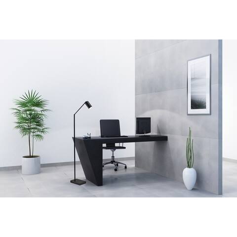 Adesso Adjustable Black Colby LED Floor Lamp