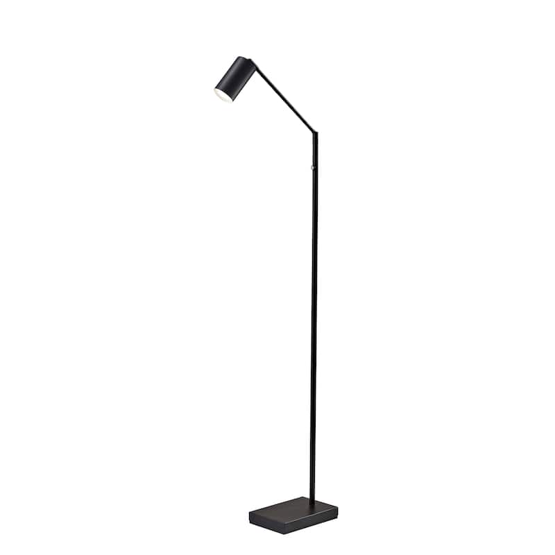 Adesso Adjustable Black Colby LED Floor Lamp