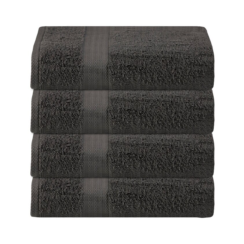 GLAMBURG Premium Cotton 4 Pack Bath Towel Set - 100% Pure