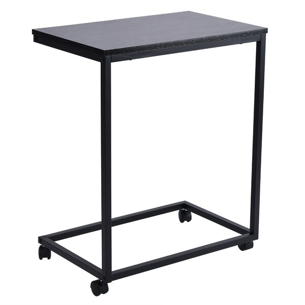 Rolling Accent Sofa Couch Side Table