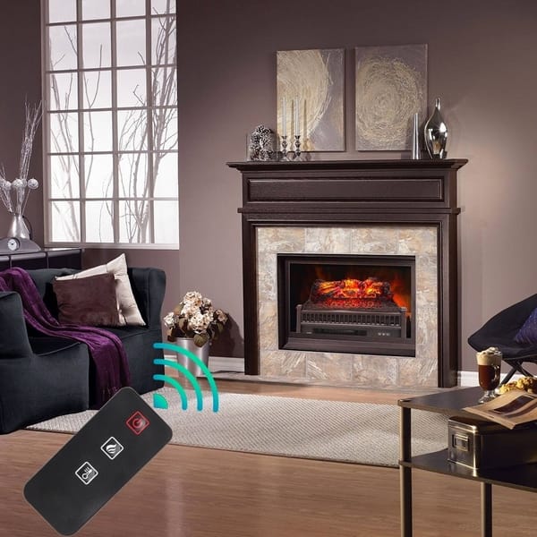 Shop Electric Fireplace Insert Log Quartz Realistic Ember Bed Fan